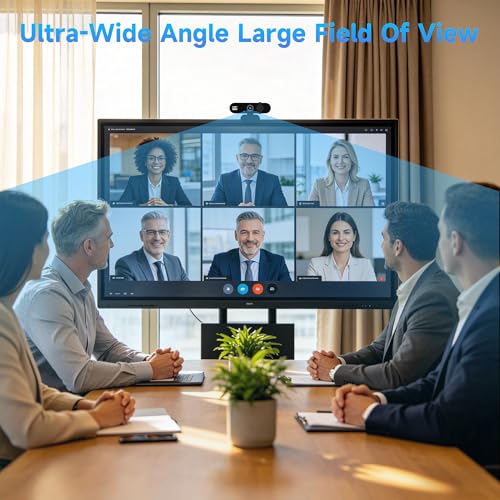 1080P USB HD Webcam,with Microphoneand Rotatable Tripod& Privacy Cover for PC,with Auto White Balance for Video Calls, Live Streaming Gaming & Online Meetings