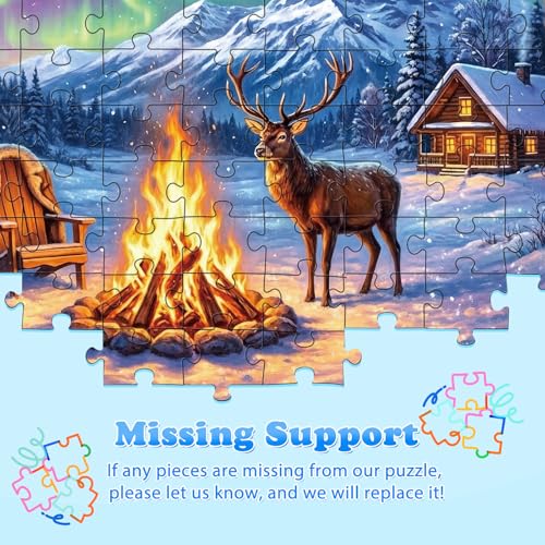 4-Pack 100 Piece Puzzle, Four Seasons Scenery 100 Piece Puzzles for Adults Seniors, Nature Landscape Large Piece Jigsaw Puzzles for Seniors Adults Educational Jigsaw Puzzles 100 Pieces (15x10 in)