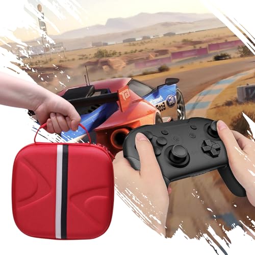 XANAD 2-in-1 Controller Case for Xbox/Playstation/Nintendo Switch/PowerA/ELISWEEN/GameSir/Diswoe/TIANHOO Wireless Controller - Hard Travel Protective Carrying Storage Bag(Red) - color: Red