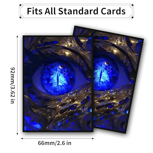 MTG Card Sleeves, Ultra Clear Front & Matte Finish Back, 100 Count Standard Size Matte Art Sleeve for Magic The Gathering - color: Blue Longan