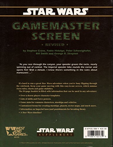 Star Wars Gamemaster Screen: Revised
