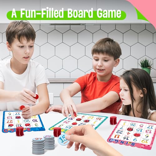 SpriteGru Spanish Bingo Game, 12 Bingo Board Spanish Letters, Numbers & Words Vocabulary Game, Early Educational Toys for Learning - Ages 4 and up, Perfect for Classroom & at Home (Up to 12 Players) - style: Spanish Alphabet Number Bingo Game