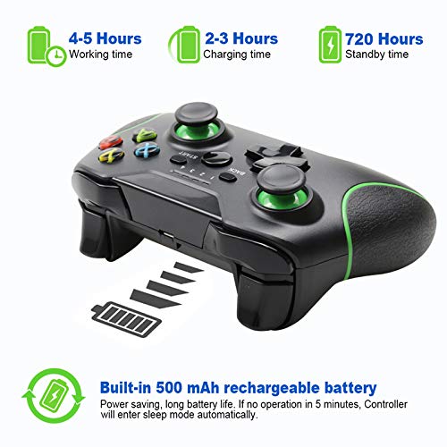 TECTINTER 2.4G Wireless Controller Compatible with Xbox One Gamepad Joystick for PC PS3 Android Smartphone (with Phone Clip) - color: With phone Clip