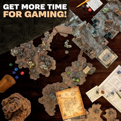 The Army Painter GameMaster: Wandering Monsters Set Combo, 15 x 18 mL Warpaints Fanatic Acrylic Paints, incl. Metallics, Wash, Primer, 2 Brushes, 1 Miniature - Warhammer & D&D | Warpaints Fanatic Acrylic Paint incl. 2 brushes and 1 free troll miniature -