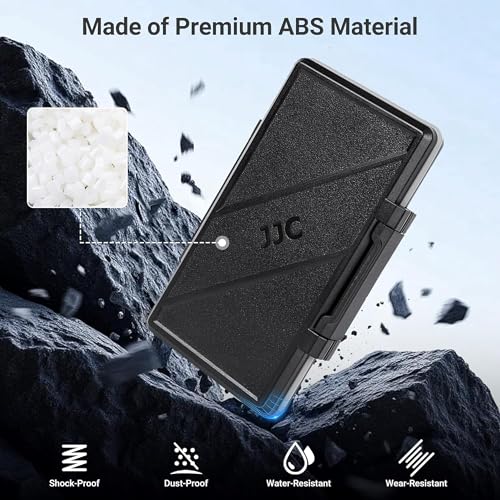 36 Slots Memory Card Case Water-Resistant Anti-Shock Memory Card Wallet for 24 Micro SD SDXC SDHC TF Cards and 12 SD SDXC SDHC Cards | Compact Micro SD Card Holder Wallet for 24 Micro SD SDXC SDHC TF Cards and 12 SD SDXC SDHC Cards, Ergonomic Locking Syst