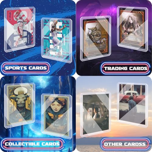40 Count Trading Card Sleeves, Clear Top Loaders Card Sleeves for Baseball, Sports Cards Protector 3" x 4" Hard Plastic Collectible Cards Sleeves for Football, Playing Cards Protector