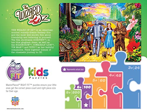 MasterPieces 100 Piece Jigsaw Puzzle for Kids - Wizard of Oz - 14"x19" - style: Wizard of Oz
