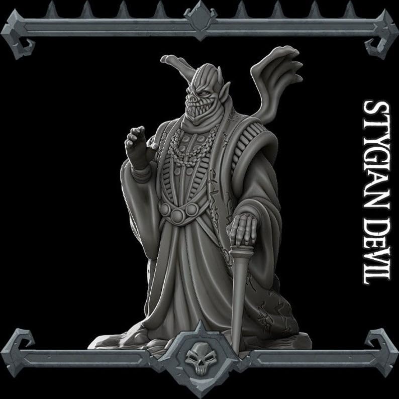 Generic Styxrazor, The Stygian Horror | Amnizu | Stygian Devil Miniature for Tabletop Games Like D&D and War Gaming Large, Gray, 02S054-1 - size: Large