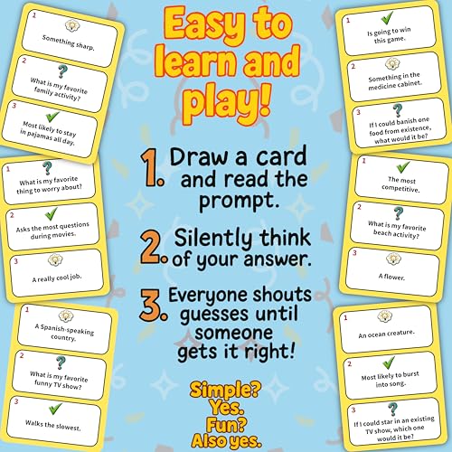 How Well Do You Know Your Family? Fun Guessing Game for Family Game Night | Family Bonding Activities | Fun Family Card Games For Kids, Teens & Adults | Easy Family Game Night | Ages 8+, 3-8 Players