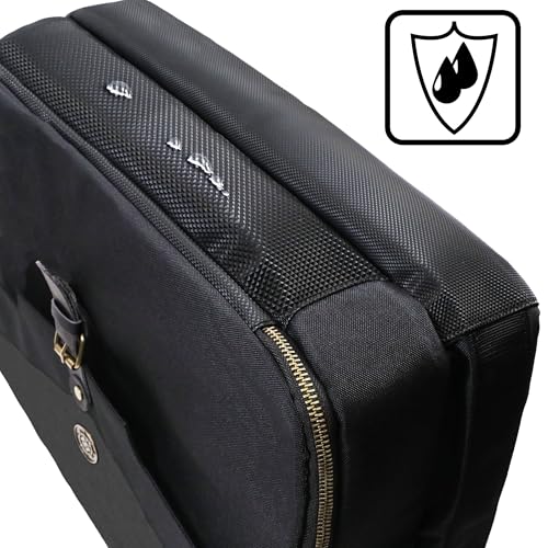 ENHANCE MTG Bag Compatible with Deck Box, Top Loader Binder, MTG Commander Deck & more TCG Trading Card Accessories - Trading Card Travel Bag with Card Defender Screen, Customizable Interior (Black) - color: Black