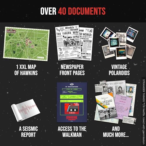PROFILER Stranger Things - The Shadows of Hawkins - Board Game Escape Game - Immersive and Collaborative Investigation Game, 1-6 Players