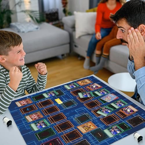 for Yugioh Playmat, 2-Player, Limited Edition Rare Dice and Free Storage Bag Master Rule Duel Field Zones, Large Card Game Mat (Basic2) - color: Basic2
