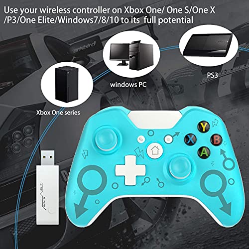 HanSY Wireless Controller for Xbox One, Series X/S, PS3, PC; 2.4GHz Wireless, No Headphone Jack
