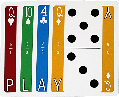 Flex Deck Playing Cards 3 in 1 Travel Game Deck with Card Games Domino Play and Word Games Compact Family Game for Camping Road Trips Classroom and Game Night