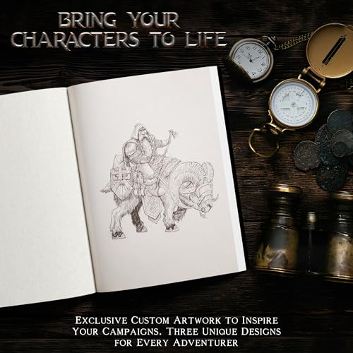 DND character sheets (200 Pages A5) - dnd journal Dragon Embossed Leather for Dungeons & Dragons | dnd notebook & Campaign Tracker - dnd character journal Gift for DM's & Players