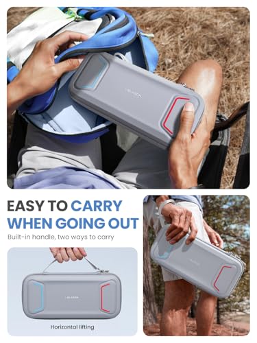 i-Blason Carrying Case for Nintendo Switch 2/Switch 1/OLED, Gray | Waterproof, Hard Shell, Large Capacity, 12 Game Card Slots - color: Gray