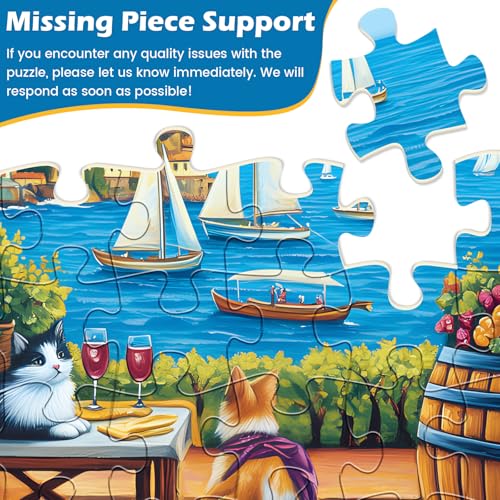 2 Pack 300 Pieces Puzzle for Adults,Beach Puzzle Vineyard Jigsaw Puzzles 300 Pieces for Adults Kids Seniors Recycled Cardboard Puzzles Challenging Game Home Decor Birthday Party Gift - style: Beach Vineyard