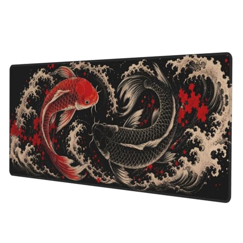 Extended Gaming Mouse Pad, Large Mouse Mat, XL Desk Pad for Keyboard and Mouse, Non-Slip Rubber Base & Stitched Edges for Gamer Office 31.5x11.8 in - color: 10