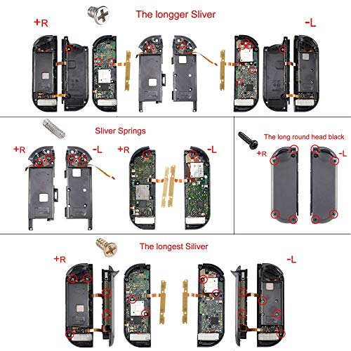 eXtremeRate DIY Replacement Shell Buttons for Nintendo Switch, Custom Back Plate for Switch Console, Custom Housing Case with Full Set Buttons for Joycon Handheld Controller - Graphite Carbon Fiber - color: Graphite Carbon Fiber