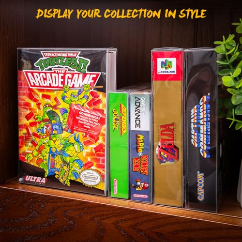 Video Game Protector Compatible for Game Boy, Game Boy Color & Game Boy Advance Boxes – Clear Plastic Sleeve Case – 15 Pack
