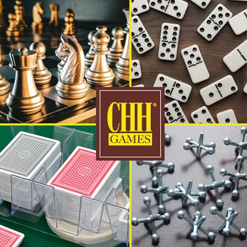 CHH 9 Deck Plastic Revolving Playing Card Tray with 3 Slots – Clear – Easy Access and Great Game Accessory