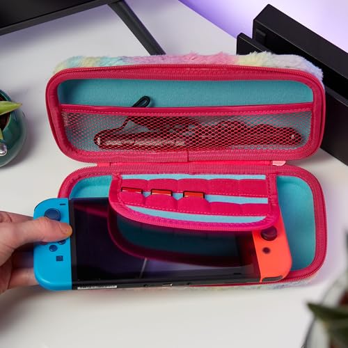 Numskull Trolls Hard Shell Travel Case for Nintendo Switch and OLED Model Console - Fits 10 Games and Switch Accessories - color: Trolls