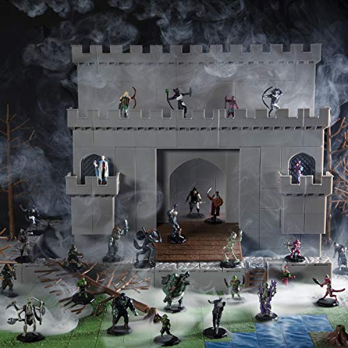 Monster Protectors 56 Fantasy Mini Figures - All Unique Designs - 1" Hex-Sized Compatible with DND Dungeons Dragons, Pathfinder, RPG Tabletop Games - Features Goblins, Orcs, Gnolls, Skeletons & More