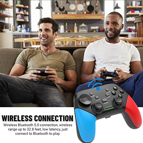 arVin Game Controller for iPhone/iOS/Android/PC/Steam Deck with Phone Holder, Turbo, Wireless Gamepad Joystick for iPhone 15/14/13/iPad/MacBook/Samsung Galaxy/Tablet, Call of Duty, Apex -Direct Play - color: Red&Blue