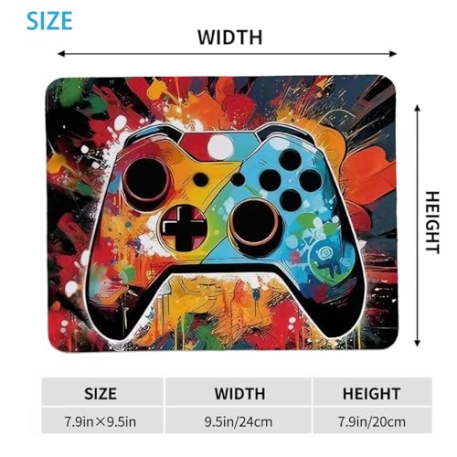 hold fizz Gaming Mouse Pad, Small Cool Gamer Mouse Pad, Gaming Boys Mousepad Accessories for Desk, Laptop, Office, Computer, 9.5x7.9 Inch - color: gamepad
