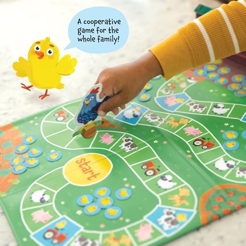 Peaceable Kingdom Count Your Chickens Award Winning Cooperative Counting Game for 2 to 4 Kids Ages 3+ - Premium Play Edition