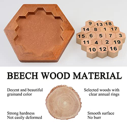 KINGOU Wooden Logic Puzzle Brain Teasers Intellectual Toy Number Puzzle
