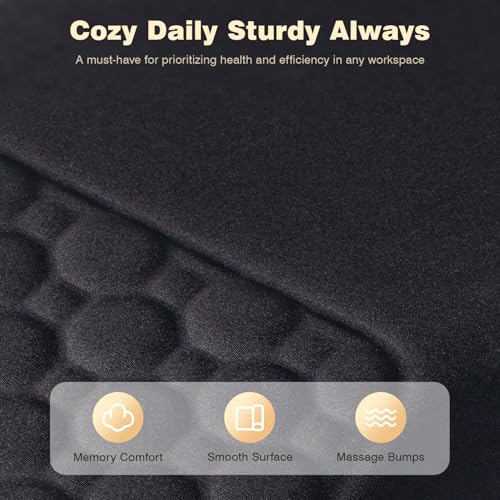 Ospelelf Mouse Pad with Wrist Rest Black Ergonomic Comfortable Pain Relief Mousepad Wrist Support for Laptop Computer - color: Black