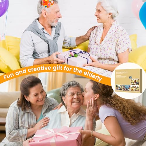 4 Pack 36 Large Piece Puzzles for Seniors Dementia Alzheimer's Puzzle | Dog Cat Bird Fish Easy Jigsaw Puzzle for Seniors Memory Games Gift for Elderly Adult with 4 Storage Bags - style: 4Pack 36 Large Pieces-2