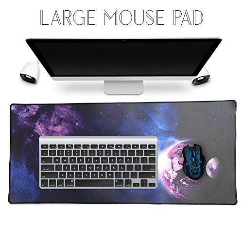 XXL Professional Large Mouse Pad & Computer Game Mouse Mat (35.4x15.7x0.1IN, Sky Planet) - color: Sky planet, size: 35.4x15.7x0.1IN