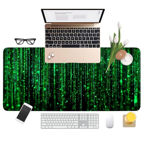 Matrix Code Extended Gaming Mouse Pad 35.4"x15.7" Mousepad, Large Desk Pad Desk Mat for Gaming & Office, Non-Slip Rubber Base - color: 41, size: 35.4" x 15.7"