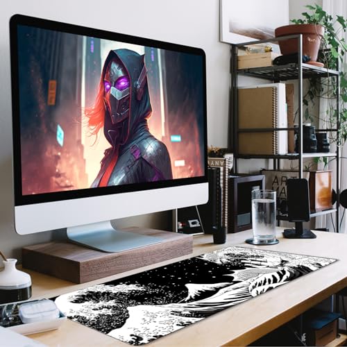 TEDNETGO Extra Large Mouse Pad, Gaming Mouse Pad, Waterproof Extra Large Mousepad with Stitched Edges, Non-Slip Base Keyboard Pad for Gamer, Office & Home, 31.5 x 15.8, Dragon - color: Dragon, size: 31.5L x 15.7W inches