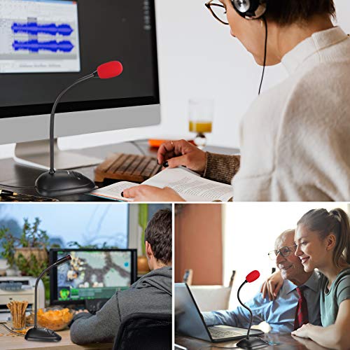 Perrycom USB Computer Microphone, Plug&Play Cardioid Condenser PC Laptop Mic, On/Off and Mute Buttons with LED Indicator, Compatible with Windows/Mac, Ideal for YouTube,Zoom,Recording,Games (6ft)