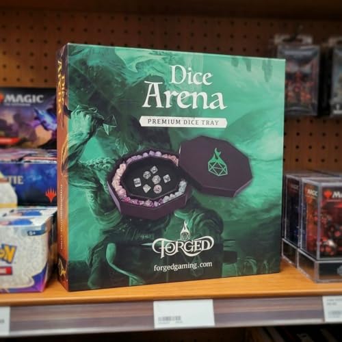 Forged Dice Co. Dice Arena Rolling Tray and Storage Compatible with Any dice Game, D&D and RPG Gaming - color: Green