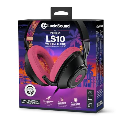 PowerA LucidSound LS10 Wired Gaming Headset - Midnight Surf, Works with PlayStation, Xbox, PC, Mobile, and Other Compatible Devices, Designed for Comfort, Premium Audio, Quick-Access Audio Controls - style: Midnight Surf