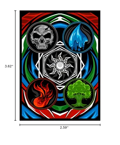100ct Textured Matte TCG/MTG Card Art Sleeves (All 5 Colors) - style: All 5 Colors