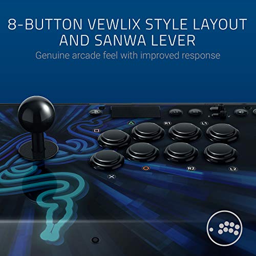 Razer Panthera Evo: Fully Mod-Capable - Sanwa Joystick and Buttons - Internal Storage Compartment - Tournament Arcade Fight Stick for PS4, PS5, and PC