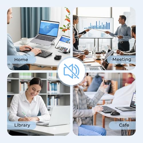 MEETION Bluetooth Keyboard and Mouse, 2.4G + Dual Bluetooth Multi Device, Full Size Silent Ergonomic Keyboard with 4 Level DPI Adjustable Wireless Mouse for Windows, Mac OS Desktop/Laptop/PC, Black - color: Matte Black