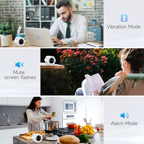 Productivity Timer 1, 5, 10, 30, 60 Minutes Preset, Desk Cube Timer with Gravity Sensor/Mute/Vibration for ADHD, Work, Study, Kitchen, Back to School (White) - color: White