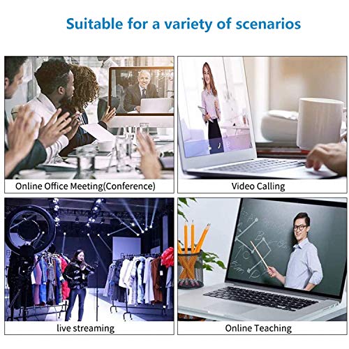 1080P Full HD Webcam,2 Mics, 110° Wide Angle Web Cam,Plug & Play USB Camera,Auto Light Correction, Noise Reduction,Privacy Cover & Tripod, for Laptop/Desktop/PC/Mac,with Zoom/Skype/Teams/Streaming