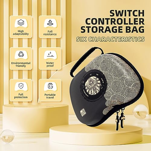 Switch Pro Controller, Wireless Switch Controllers with Carrying Storage Case, Upgraded Gamepad Switch Remote Replacement for Switch Controller Support NFC/Dual Vibration/Screenshot/Wake-up Function - color: Gold