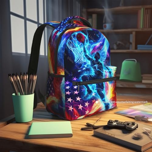 School Backpack for Boys- Basketball Backpacks Boys Backpack for Kids Children Teens Elementary Middle School - Students Bookbag Ages 6-18, Basketball Bookbag Travel Back Pack - color: Basketball