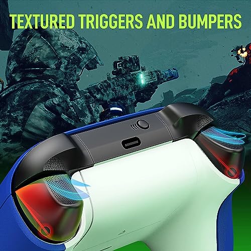 Dinosoo Wireless Controller for Xbox Series X/S/Xbox One/Xbox One S/One X, Compatible with Android/PC Windows 10/11, Built-in Dual TURBO Function 3.5mm Headphone Jack Macro-Matte - Blue - color: blue