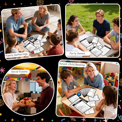 EYxsaxenk Office Friendly Feud Game with 2 Answer Buzzer - 40Pcs Workplace Trivia Quiz Feud Card Buzzer Board Game Night for Office Party Team Building Event Corporate Retreats Gathering Group Supply - style: Office