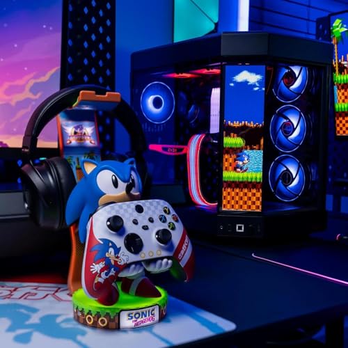 Exquisite Gaming Sonic Deluxe Light Up Headphone Stand, Device Holder & Phone Stand with USB-C Cable