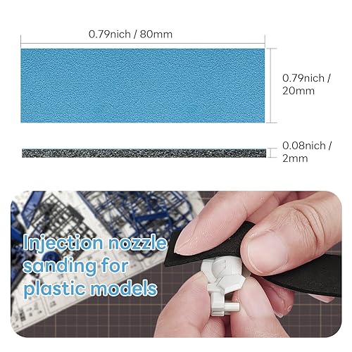 stedi Sanding Sponge for Model Gundam Building, 1000 to 2500 Grit | Hobby Model Tools Hand Sanding Block Waterproof Wet Dry Reuse Sandpaper, 30 Sheets - style: Sanding Sponge Strips#1000 to #2500(30PCS)